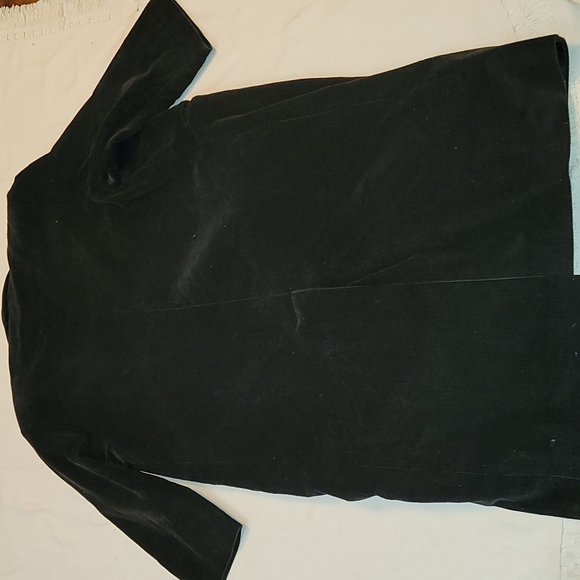 VTG coat Weathervane trenchcoat black curduroy long black two button closure - Picture 6 of 7